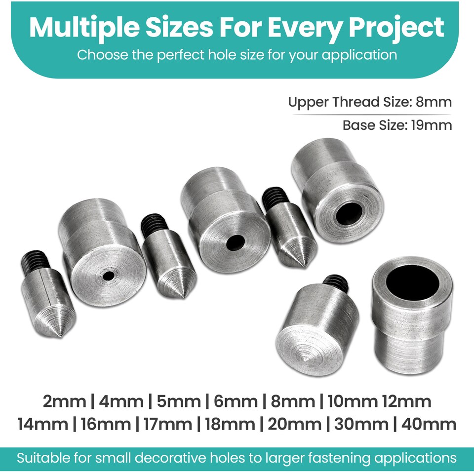image 1 of 2mm Hole Cutting Die for Universal Green Hand Press Machine for DIY Projects