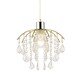 image 2 of Traditional Waterfall Pendant Shade with Clear Acrylic Droplets and Gold Frame | Gold
