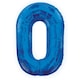 image 1 of Unique Party 34 Inch Blue Glitz Number Balloon (0-9) - Blue - 4