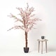 image 5 of Homescapes Artificial Blossom Tree with Light Pink Silk Flowers - 5 Feet
