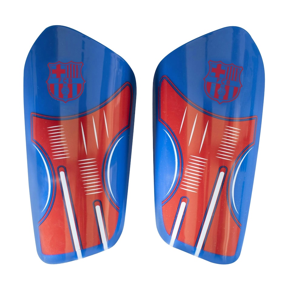 image 1 of FC Barcelona Childrens/Kids Team Slip-In Shin Guards - Red/Blue/White - 10-11 Years