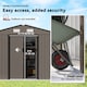 image 5 of Outsunny 9 x 6ft Metal Garden Shed, Outdoor Storage Tool House with Ventilation Slots, Foundation Kit and Lockable Double Doors, Brown