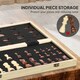 image 6 of SPORTNOW 15 Inch Wooden Chess Set with Draughts Board Game, 2 in 1 Foldable Chess and Draughts Set with Pine Wood Pieces, Storage Grooves for Travel for Adults and Kids, Brown