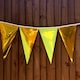 image 2 of Metallic Gold Party Bunting 10m with 20 Pennants