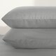 image 2 of OHS Soft Microfibre Plain Duvet Cover and Pillowcase Set, Single - Grey