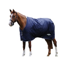 Saxon Defiant Standard-Neck Midweight Horse Turnout Rug | Blue | Navy/White | 6Ft | 1