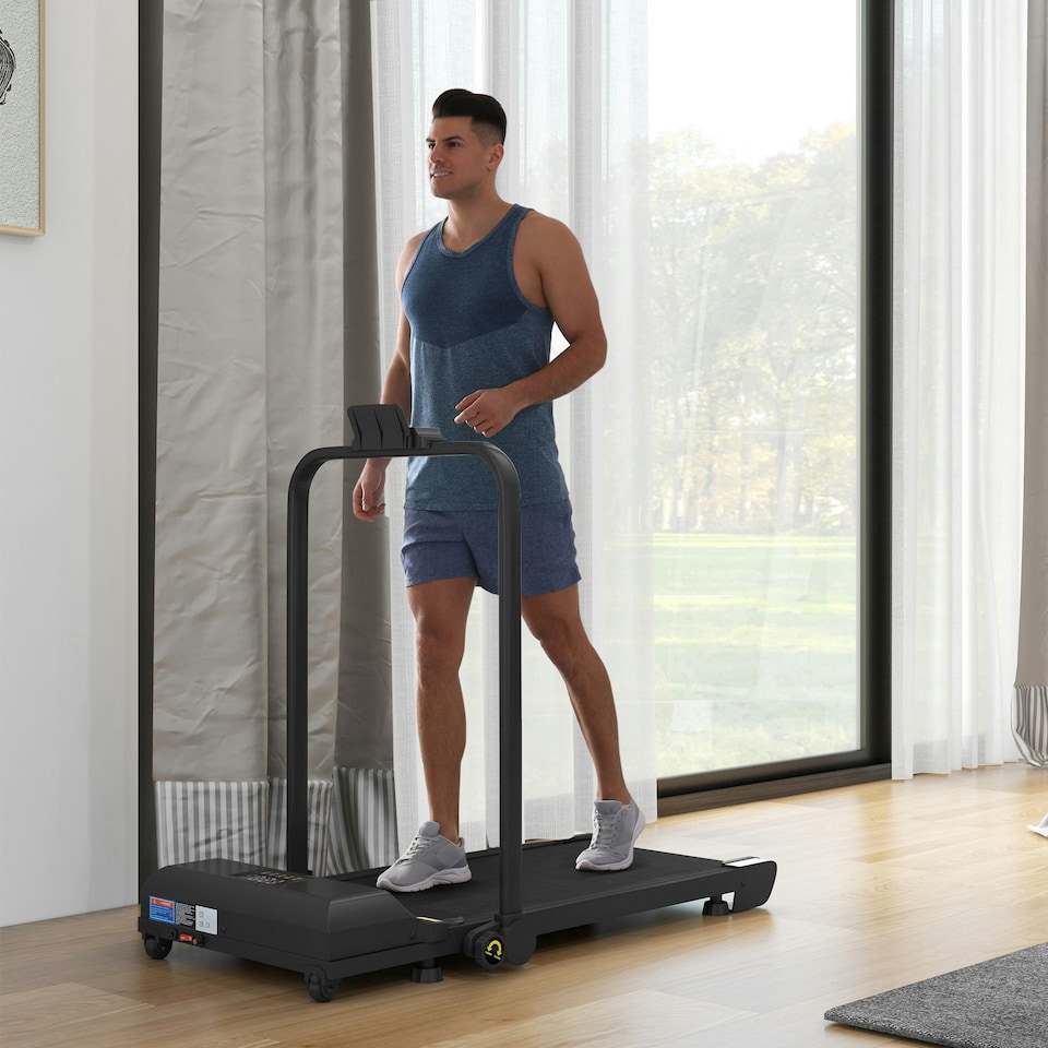 image 1 of HOMCOM 2.5HP Folding Treadmill Walking Pad with Remote Control, 1-10km/h