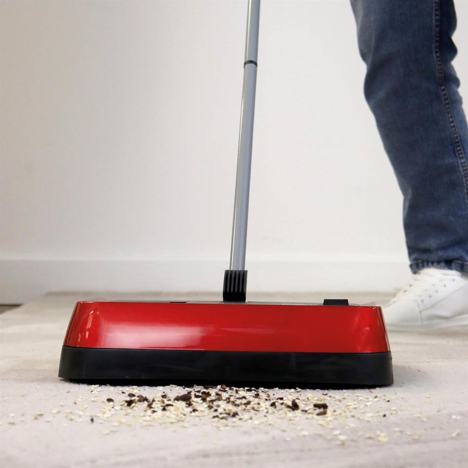 image 1 of Ewbank Manual Carpet Sweeper, For Any Surface, Adjustable Height, Red