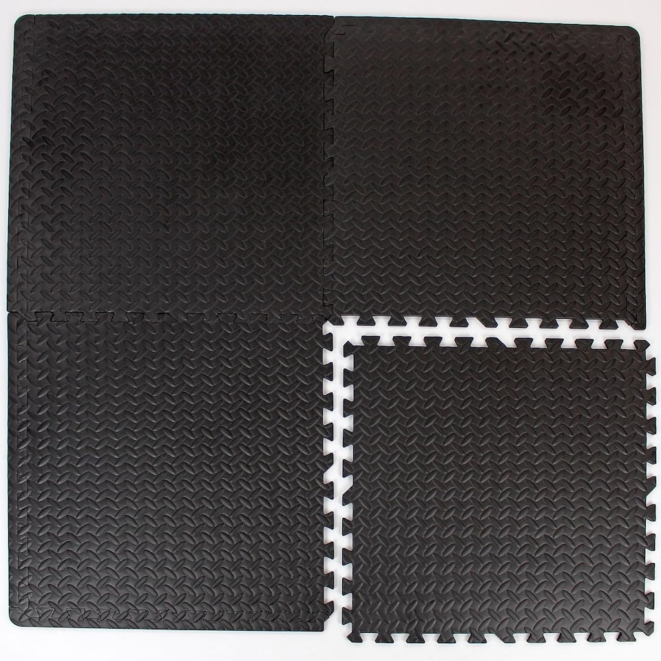 image 1 of Actiasmat - Interlocking Gym Mats EVA Soft Foam Flooring Play Exercise Garage Floor Tiles (16 sqft - 4 Tiles)