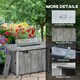image 8 of Outsunny Fire Pit Table with 50,000 BTU Burner, Cover, Glass Screen, Grey