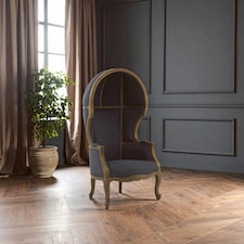 Interiors by Premier Cabra Graphite Dome Chair Grey