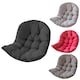 image 4 of Living and Home Thick Hanging Egg Swing Chair Cushion - Black | Black