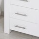 image 9 of HOMCOM Chest Of 4 Drawers Storage Cabinet Bedroom Clothes w Metal Handles Base Freestanding Unit Furnishing Living Room White