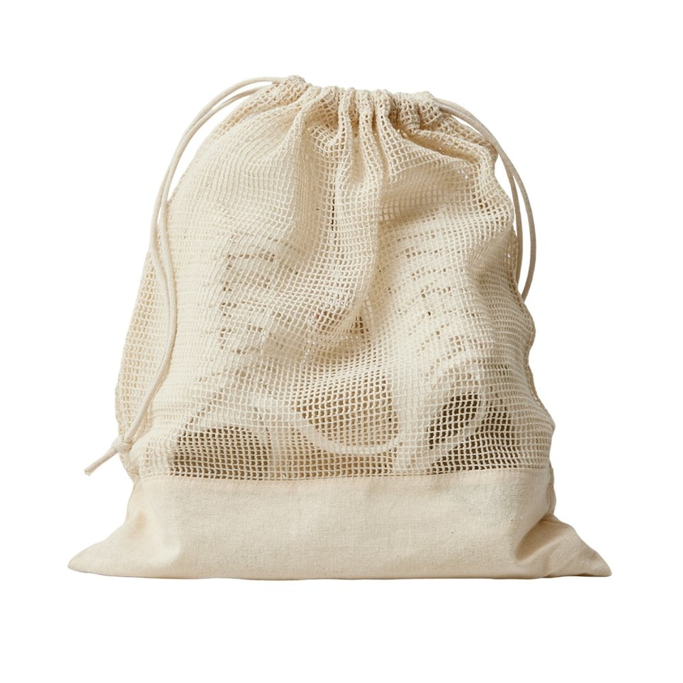 image 1 of Nutshell Cotton Drawstring Bag - Natural - One Size