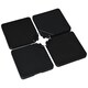 image 1 of Outsunny Set of 4 Parasol Base Weights for Cantilever Umbrella, Black