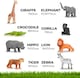 image 4 of Learning Minds Set of 8 Jumbo Jungle Animal Figures - Toy Zoo Animals For Toddlers