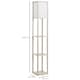 image 7 of HOMCOM Floor Lamp Reading Lamp with 3-Tier Storage Shelf for Home Office Oak