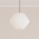 image 2 of ValueLights Astrid Geometric Origami Hexagon Pleat Lamp Shade | White