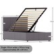 image 3 of Vida Designs Lisbon Single Ottoman Faux Leather Bed, Grey & Gel Memory Foam Pocket Spring Mattress, Single