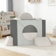 image 9 of AIYAPLAY Kids Play Sofa, 12 Pieces Foam Modular Convertible Sofa | Grey | Light Grey | 130 x 105 x 41 cm