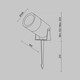 image 3 of Bern Outdoor Spike Graphite 3000K 1200lm IP65