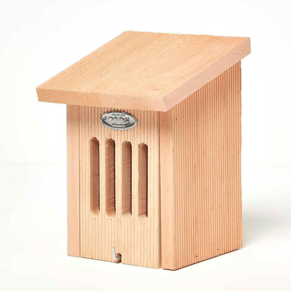 image 1 of Homescapes Real Alder Wood Butterfly House Multi