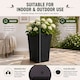 image 5 of Nicoman Savana Chevron Tall Planter Non-Shed Non-Crack Indoor Outdoor Planter