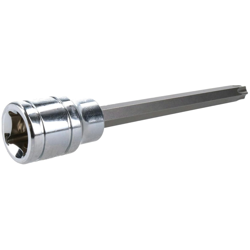 image 1 of T27 3/8" Drive Extra Long 110mm Tamperproof Tamper Torx Star Security Bit Socket