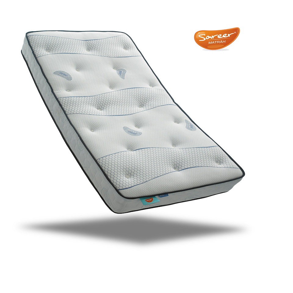 image 1 of Sareer Cool Blue Memory Foam Open Coil Mattress 5FT White | King