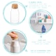 image 2 of Argon Tableware Glass Storage Bottles with Cork Lids - 180ml - Pack of 3
