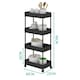 image 4 of Living and Home 4 Tiers Shelf  Trolley Cart Storage Rack for Kitchen & Bathroom - Black
