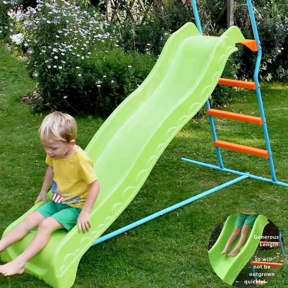 image 1 of Children's Slide - Wavy - 1.85m - Freestanding - Green