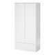 image 3 of Naia Wardrobe with 2 Doors 1 Drawer in White High Gloss