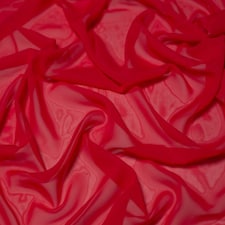 Minerva Core Range Red Sheer Chiffon Fabric for Dressmaking, 145cm / 57" Wide - per metre