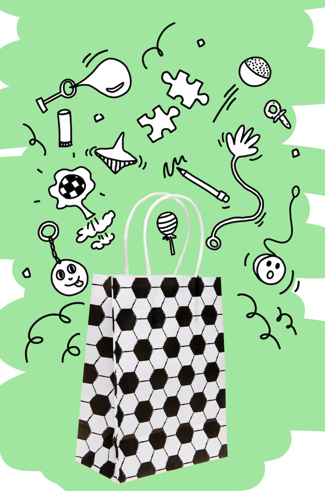 image 1 of Pack of 12 Football Paper Gift Bags
