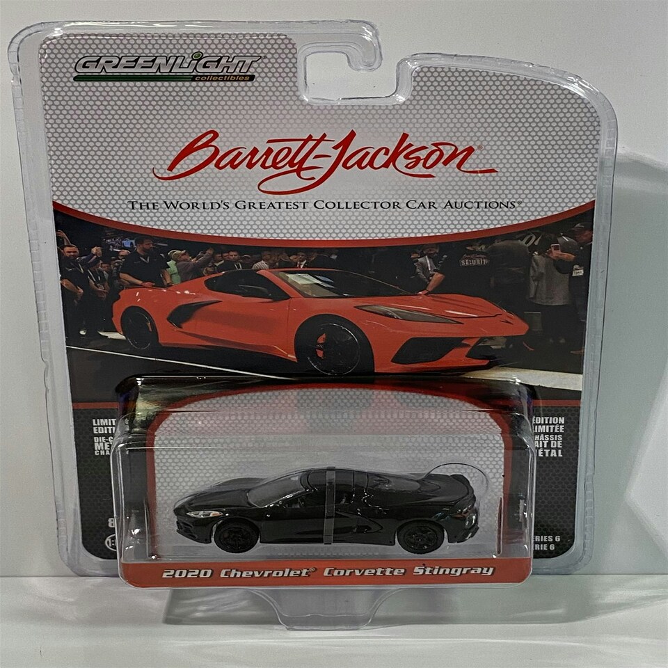 image 1 of 2020 Chevrolet Corvette Stringray Black 1:64 Scale Greenlight 37220F