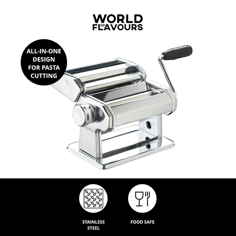 image 1 of KitchenCraft Pasta Machine Silver Stainless Steel