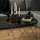 image 4 of Halstow Coffee Table in Black with Smoked Glass Top
