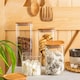 image 5 of Argon Tableware 4 Piece Square Glass Storage Jars Set with Wooden Lids