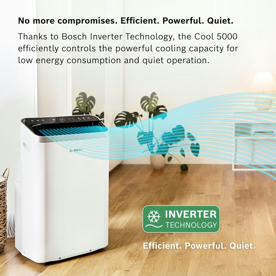 image 1 of Bosch Cool 5000 with Inverter Technology Portable AC - 3-in-1: Air Conditioner, Dehumidifier, Fan