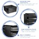 image 2 of Harbour Housewares Semicircular Steel Raised Beds - 60cm x 30cm - Anthracite - 2pc
