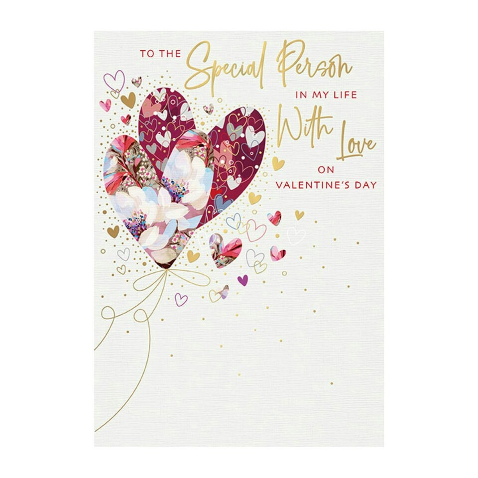 image 1 of Words 'n' Wishes Valentine Day Card for a Special Person, 23.5 x 16.5 cm,