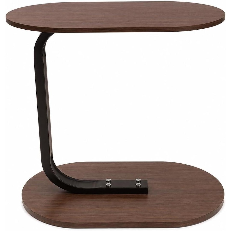 image 1 of MantraRaj Side Table for Sofa & Bed Small Snack Coffee Table Compact Couch Sofa Side Table Brown