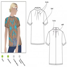 Style Arc Dimity Top Paper Sewing Pattern – Women’s Top, UK Sizes 4–16, Intermediate