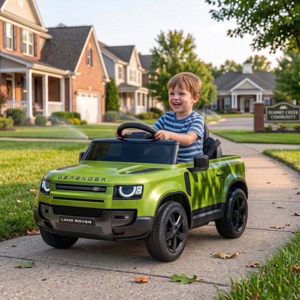 image 1 of AIYAPLAY Land Rover Defender Licensed 12V Kids Ride on Car w/ Remote