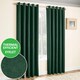 image 1 of Enhanced Living Vogue Green 66 x 72 inch (168x183cm) Eyelet Thermal Noise reducing Dim Out Curtains (PAIR)