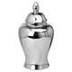 image 3 of Hill Interiors Chrome Ginger Jar - Silver - 28cm x 13cm x 13cm