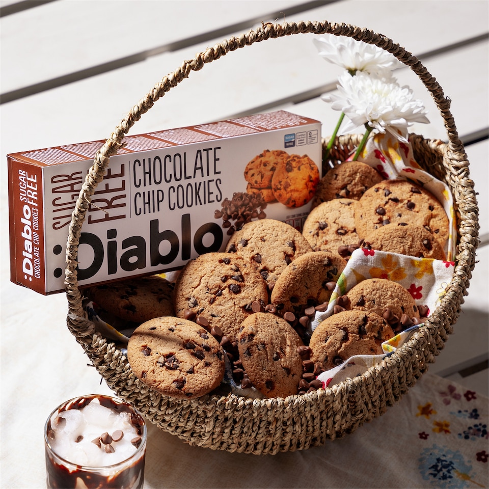 image 1 of Diablo Sugar Free Chocolate Chip Cookies 130g 3 Pack