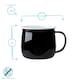 image 3 of Argon Tableware Coloured Enamel Belly Mugs - 375ml - Black/Grey