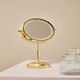 image 5 of Interiors By Premier Gold Iron Table Mirror, Durable 27x17cm Swivel Vanity Mirror, Modern Chrome Finis Gold